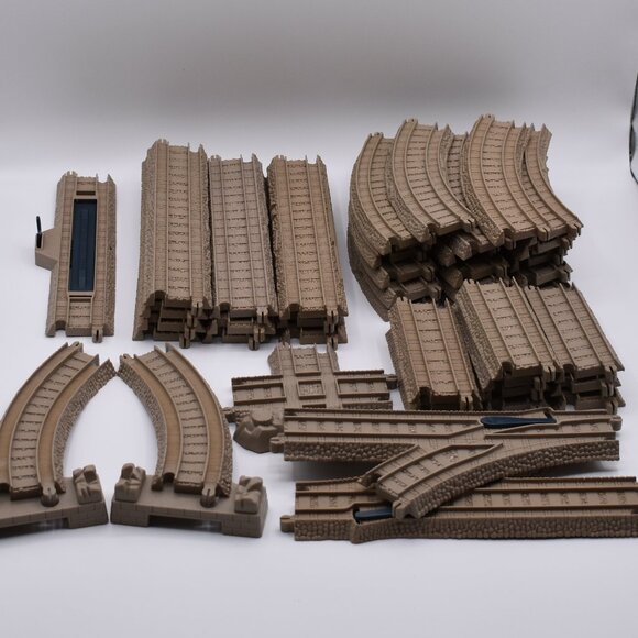 Thomas Friends Trackmaster Plastic Tracks Straight Curved Switch Slop Bundle 40 - Picture 1 of 11